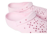 Crocs Womens Classic Floral Cutout Shoes In Pink