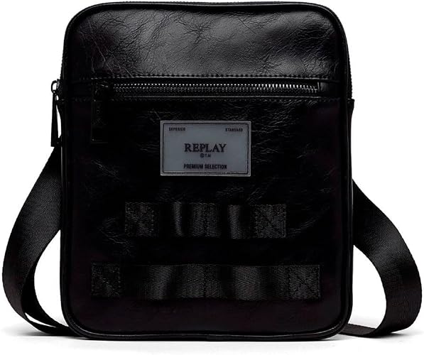 Replay Mens Fm3696 Shoulder Bag In Black