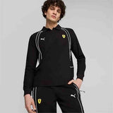 Puma Mens Ferrari Race Long Sleeves Polo T-Shirt In Black