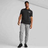 Puma Mens Essential Pique Polo Golfer In Black