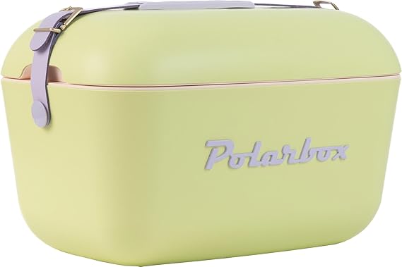 Polarbox 12L Cooler With Strap In Lime And Purple