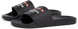 Tommy Hilfiger Mens Flags Pool Slides Black