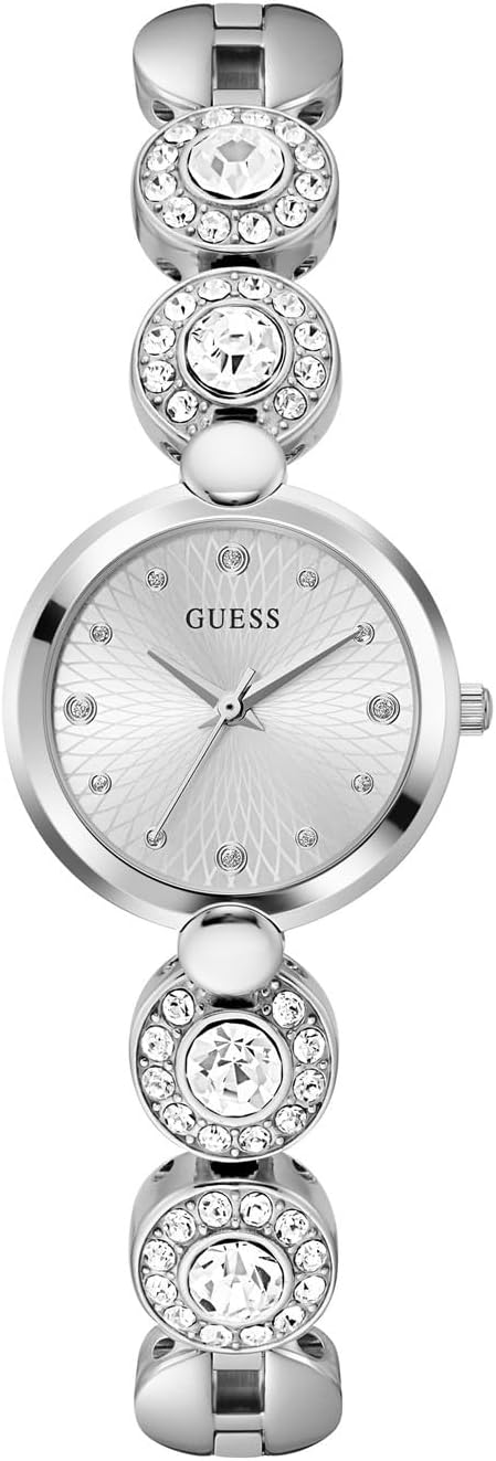 Guess Ladies Analogue Silver Tone Watch