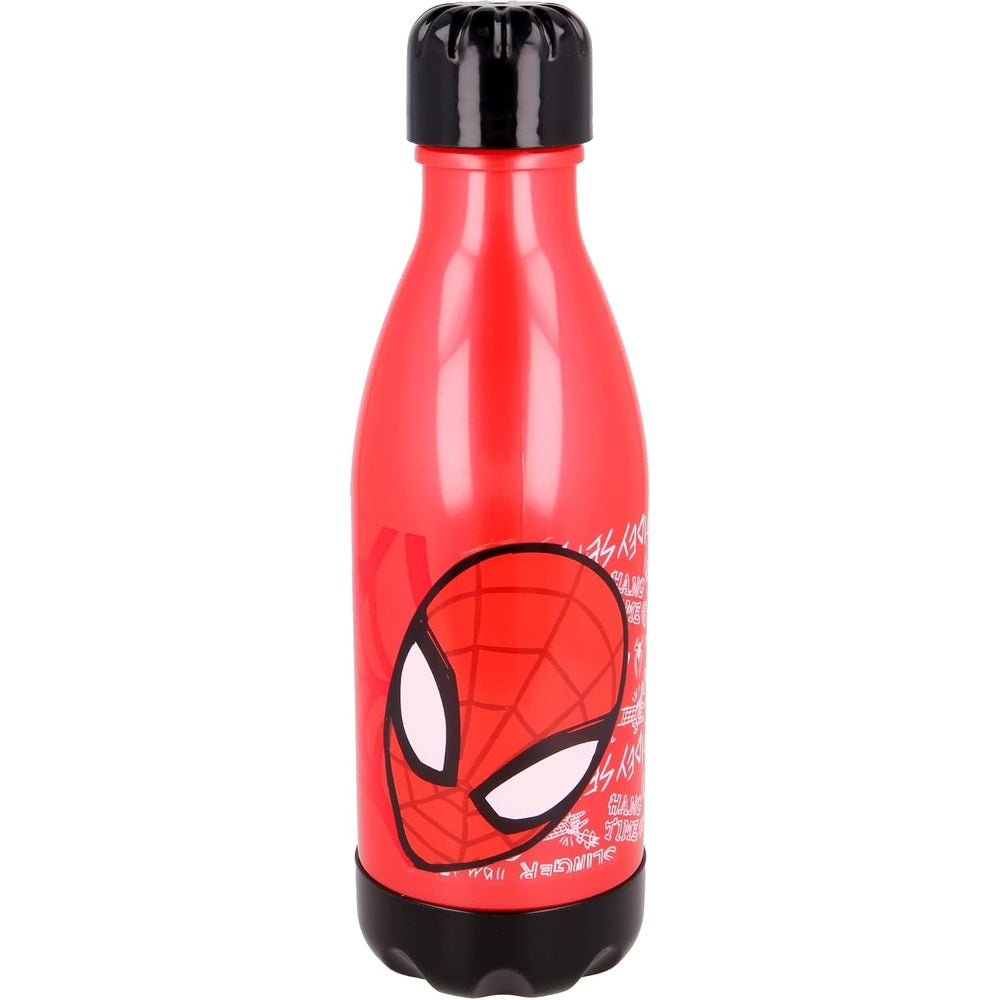 Spiderman Plastic Water Bottle In Red
