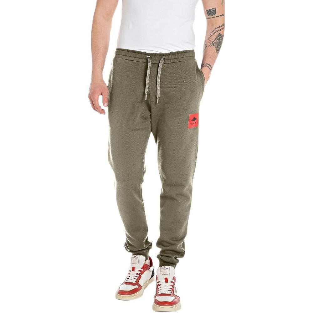 Replay Mens Casual Jogger Pants In Light Military
