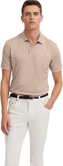 Bugatti 8151 75100C Mens Taupe Short Sleeve Polo
