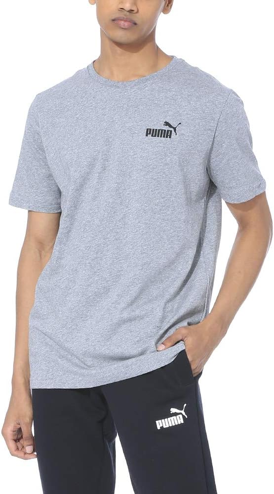 Puma Mens Ess Small Logo Tee Grey