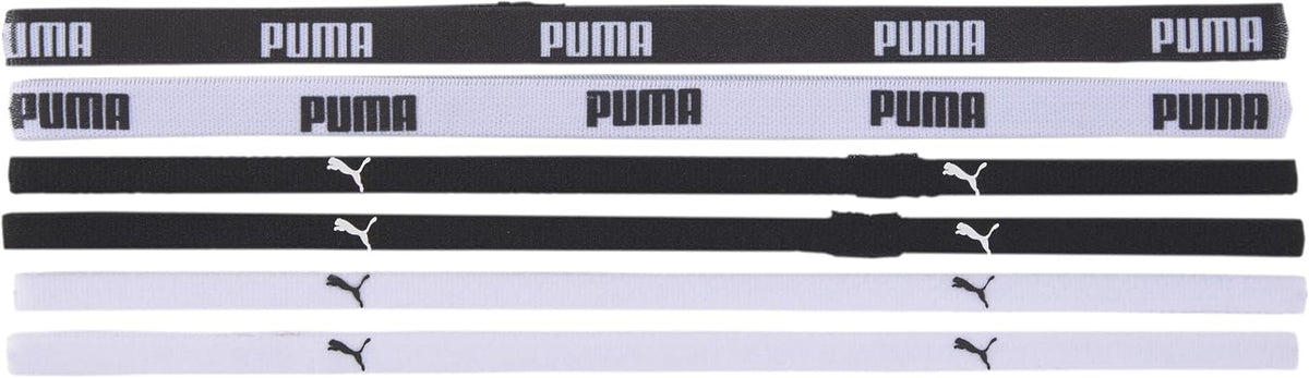 Puma Womens At Sportbands (6Pcs) In Black/White
