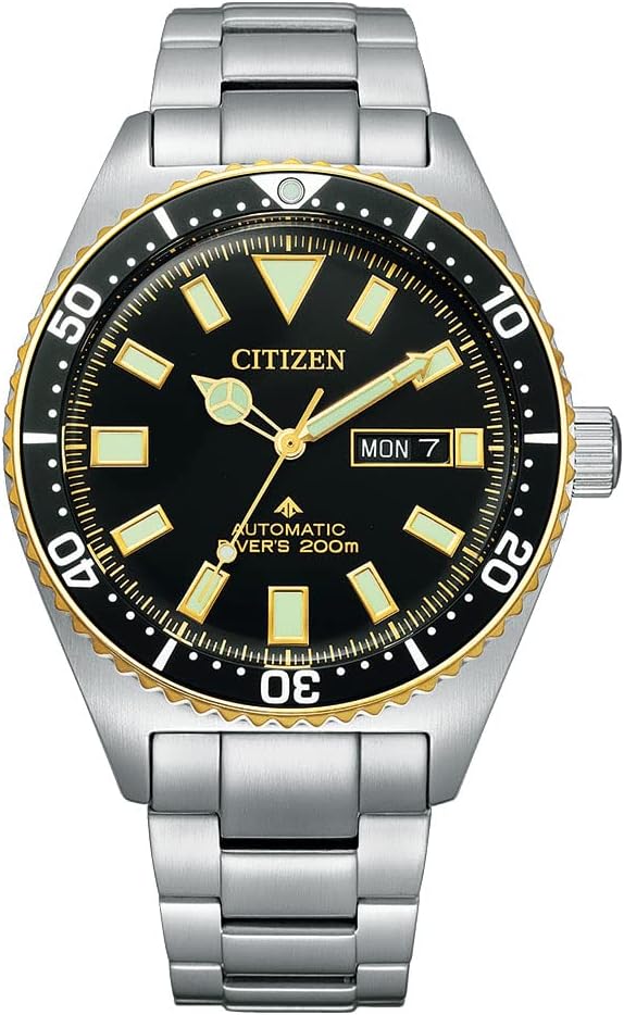 Citizen Mens Promaster Auto Watch In Silver & Gold