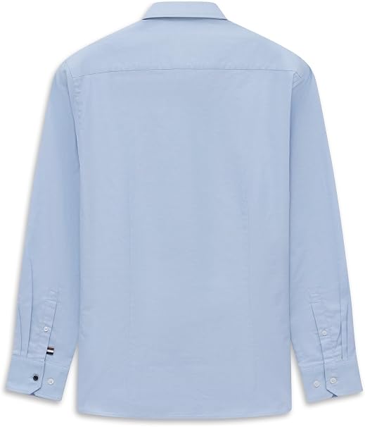 Bugatti Mens Casual 1/1 Sleve Shirt In Light Blue