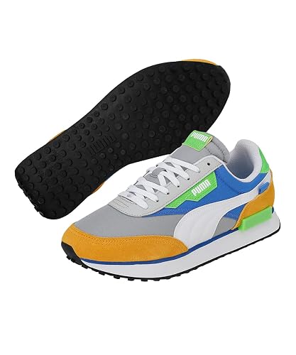 Puma Mens Future Rider Play On Sneakers In Quarry/Tangerine