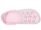 Crocs Womens Classic Floral Cutout Shoes In Pink