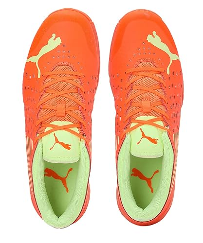 Puma Mens Spike Cricket Shoes In Orange/Yellow