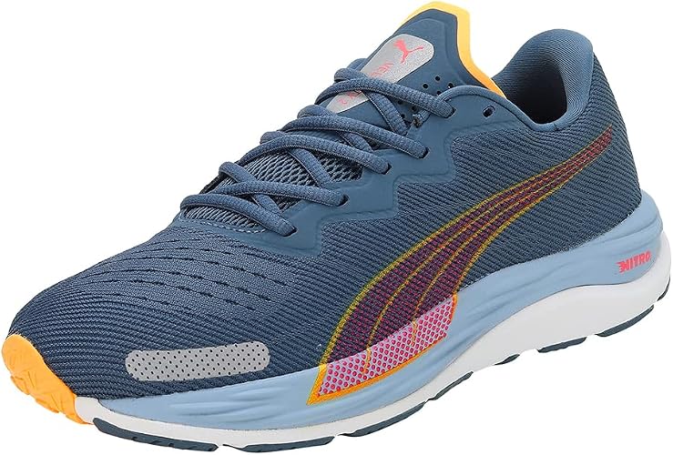 Puma Mens Velocity Nitro 2 Sneakers In Evening Sky/Sunset Glow