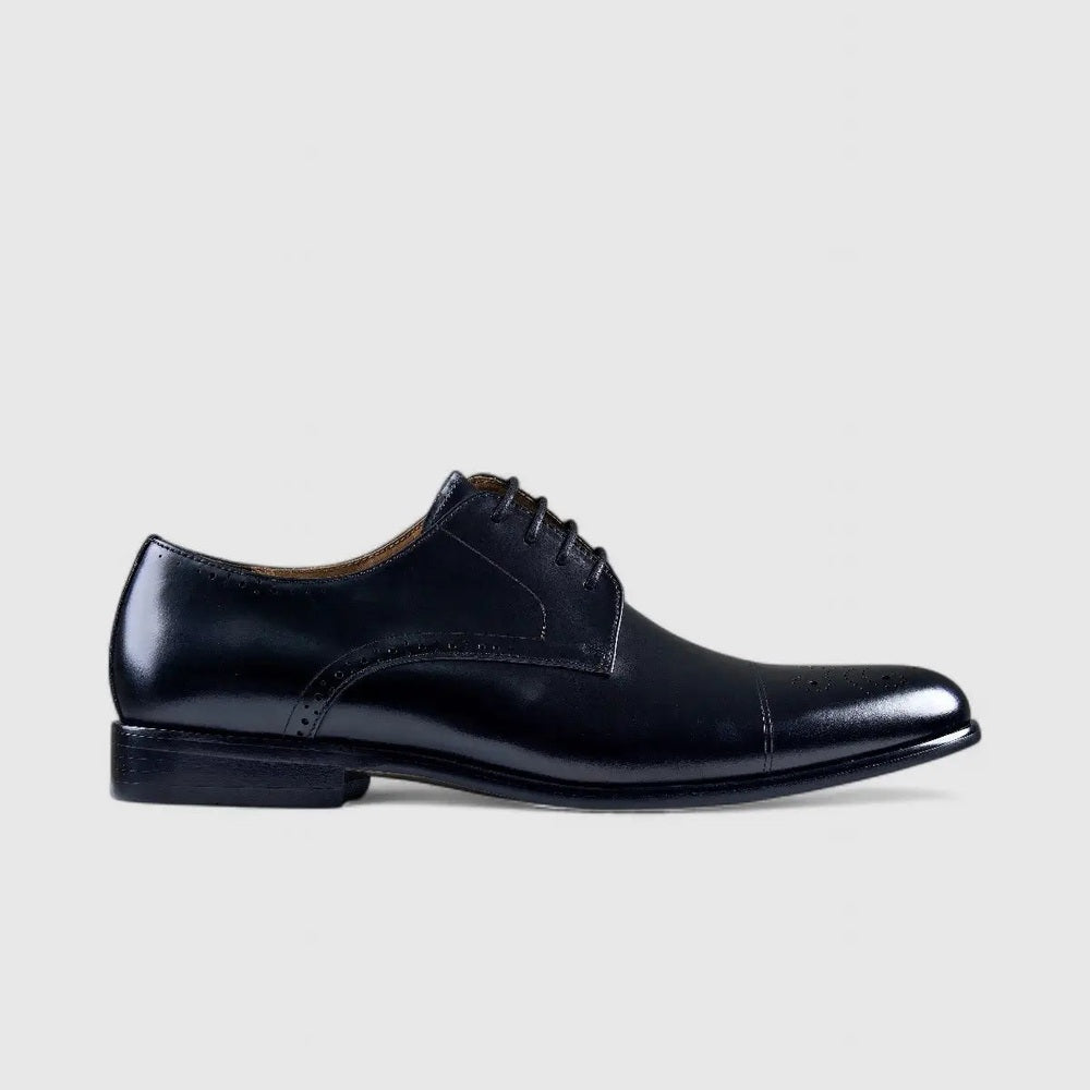 Florsheim Mens Ash II Centurion Semi Derby Shoes In Black