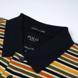 Polo Mens Stripe Golfer In Yellow Multi