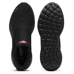 Puma Mens Softride Cosmic Sliptech Shoes In Black and Red