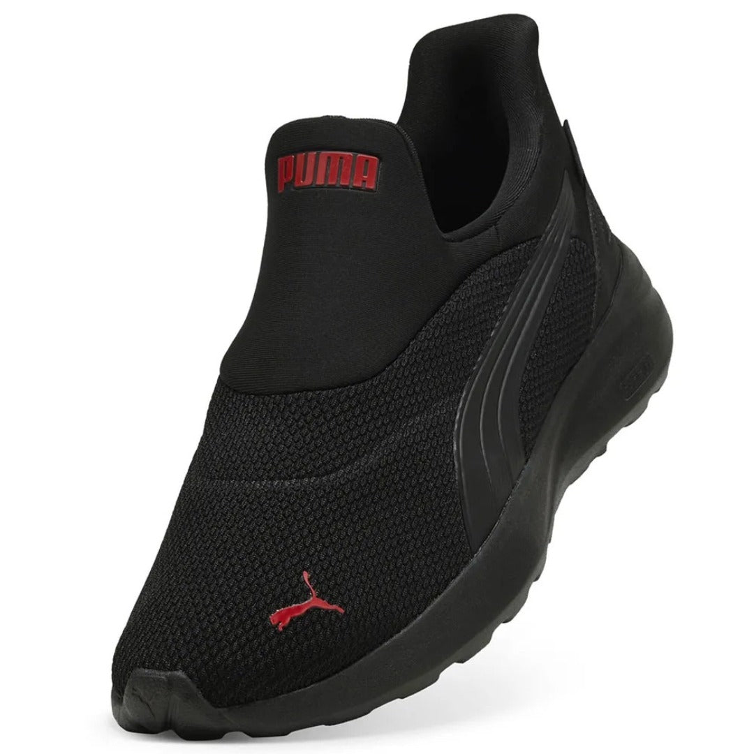 Puma Mens Softride Cosmic Sliptech Shoes In Black and Red