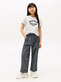 Tommy Hilfiger Girls Satin Applique T-Shirt In Grey