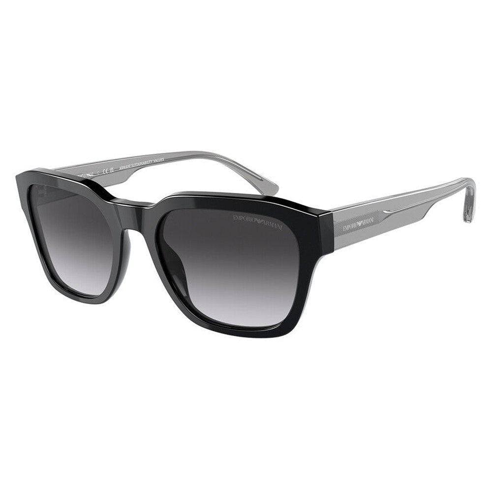 Emporio Armani Square Mens Sunglasses In Black