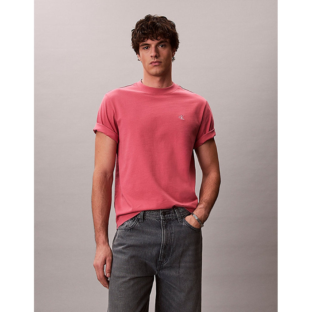Calvin Klein Mens Easy Monogram T-Shirt In Pink