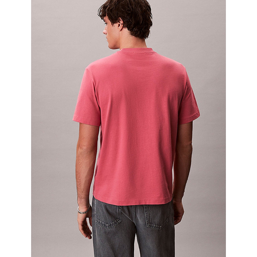 Calvin Klein Mens Easy Monogram T-Shirt In Pink