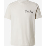 Calvin Klein Mens Eu Jeans Graphic T-Shirt In Beige