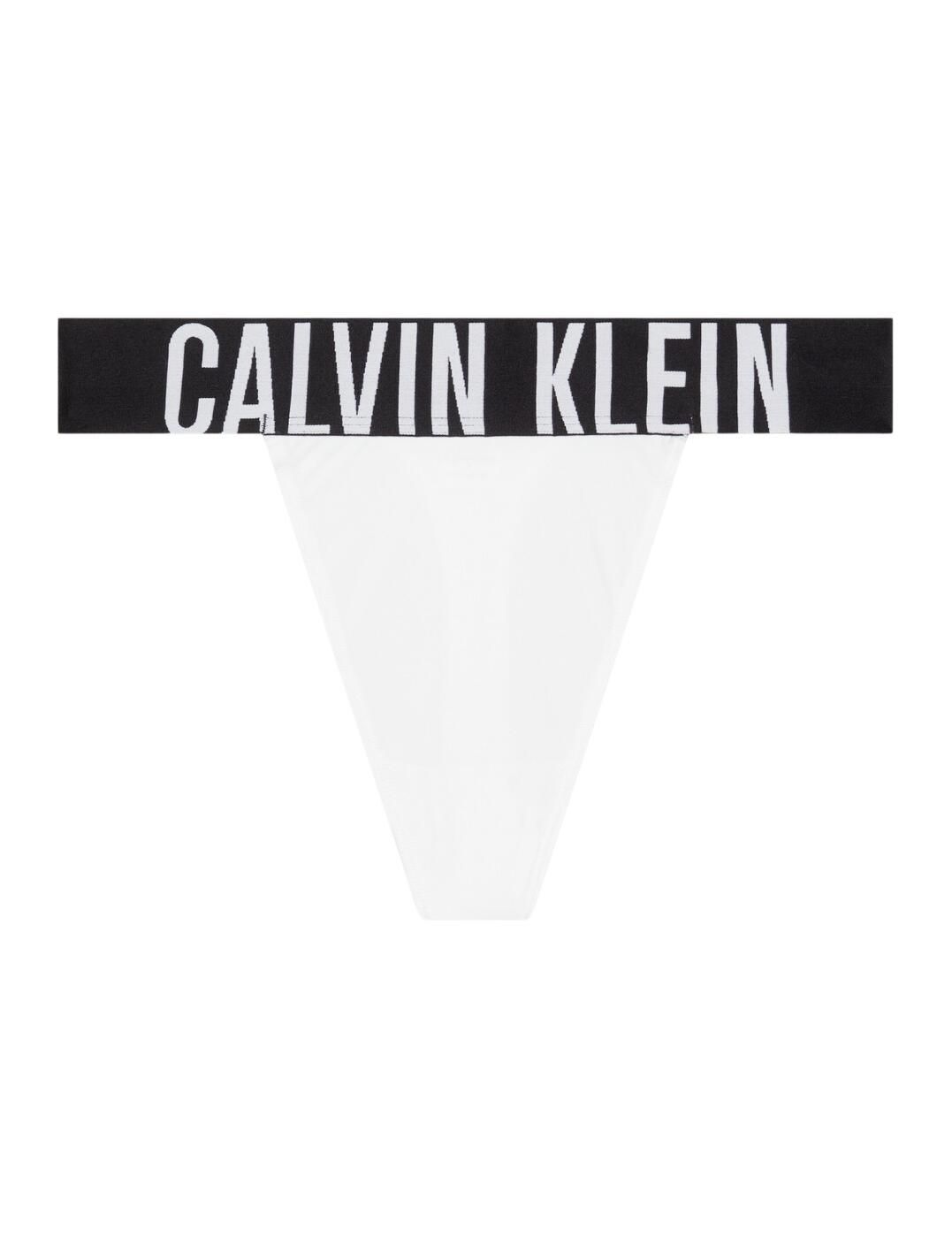 Calvin Klein High Leg Thong In White