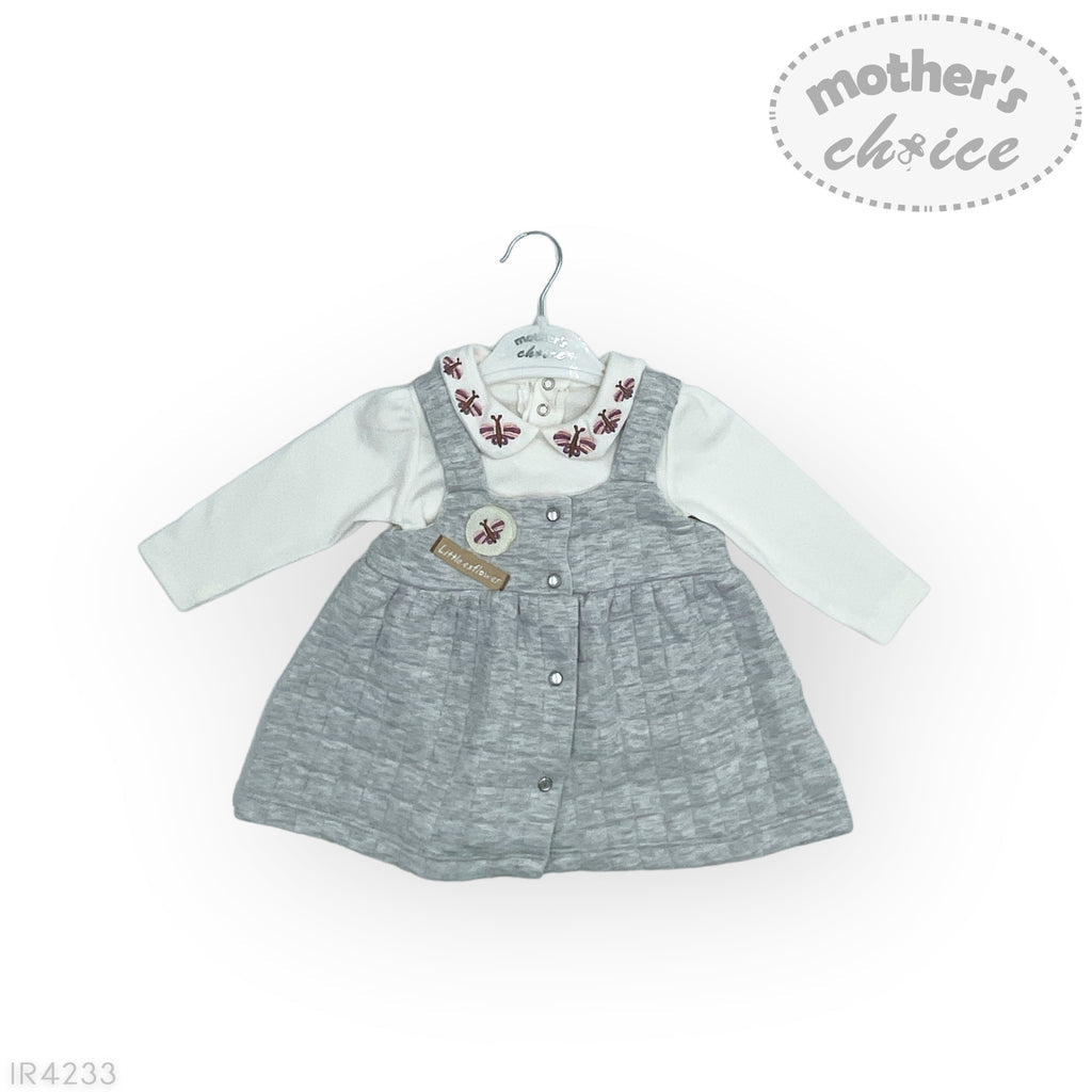 Mothers Choice 2 Piece Quilted Dress In Grey