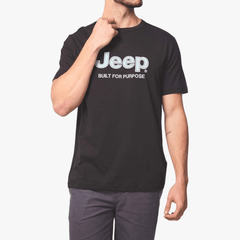Jeep Mens Applique T-Shirt Black