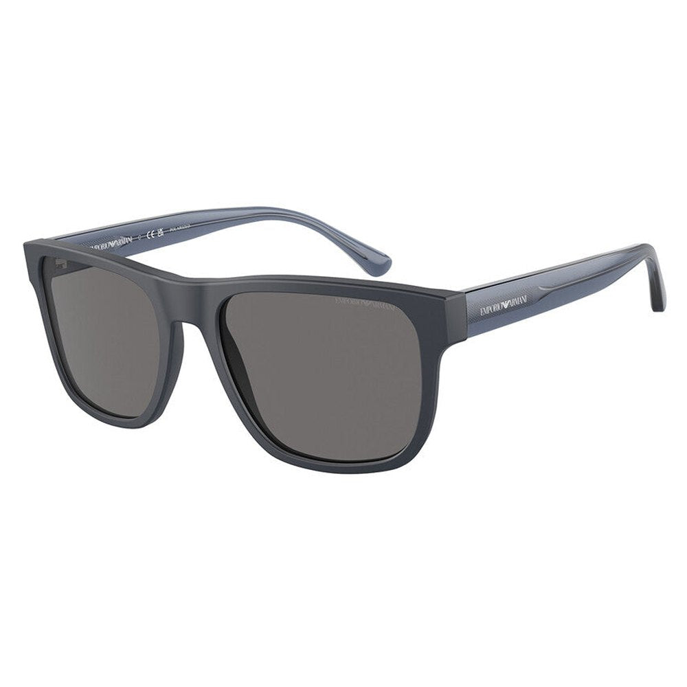 Emporio Armani Square Mens Sunglasses In Matte Blue