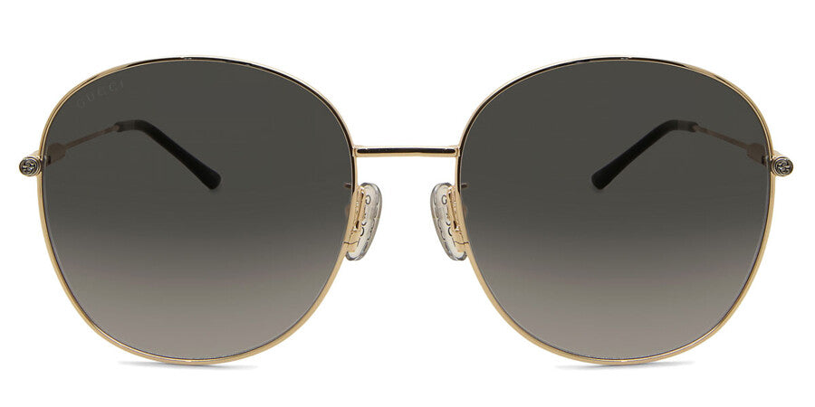 Gucci Womens Round Framed Sunglasses In Gold
