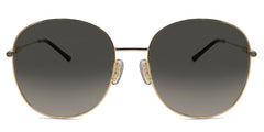 Gucci Womens Round Framed Sunglasses In Gold