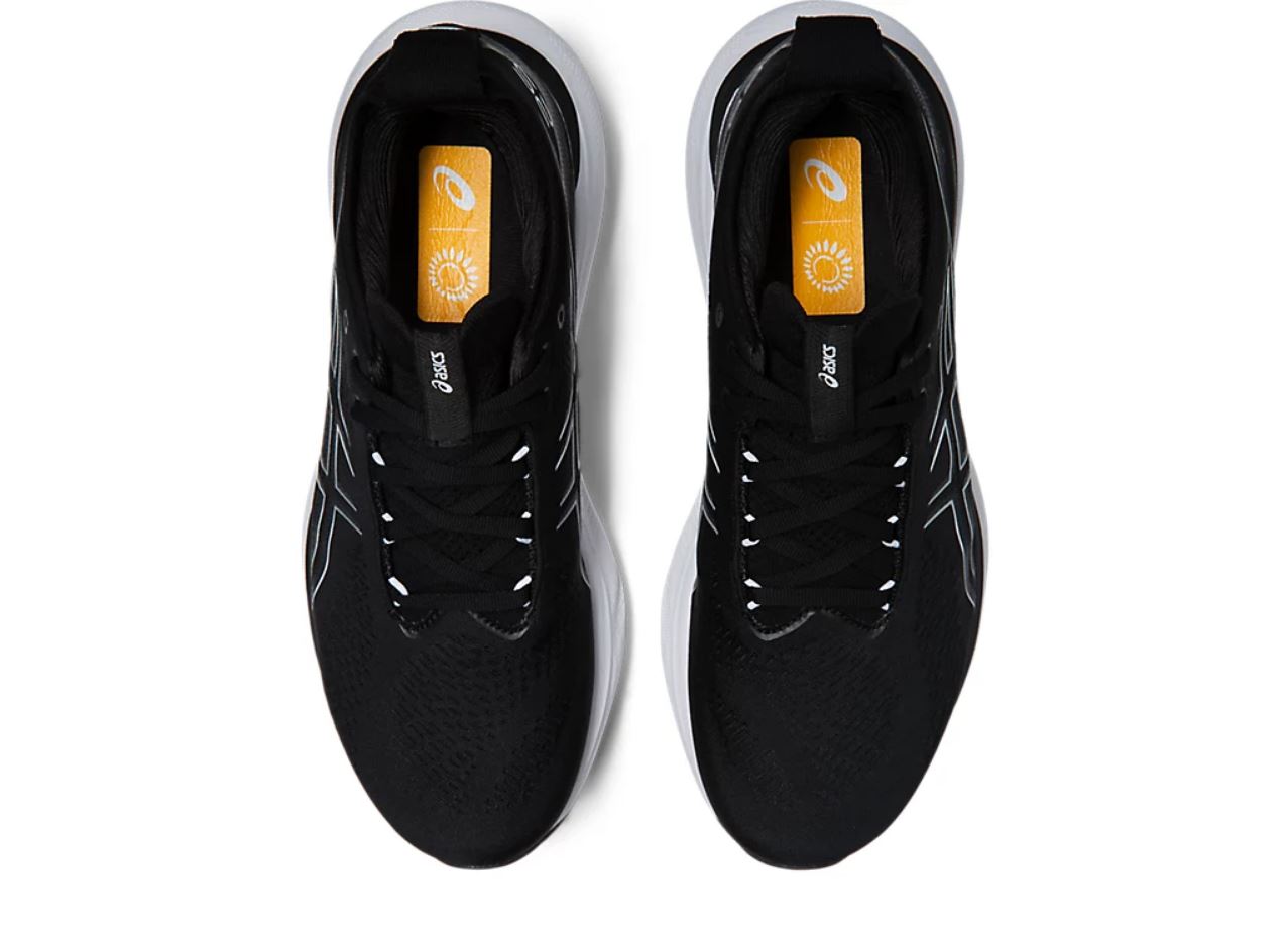 Asics Mens Gel-Nimbus 25 Shoes In Black/Pure Silver