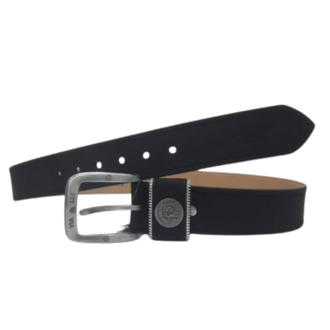 Vialli Mens Carlos Belt Black