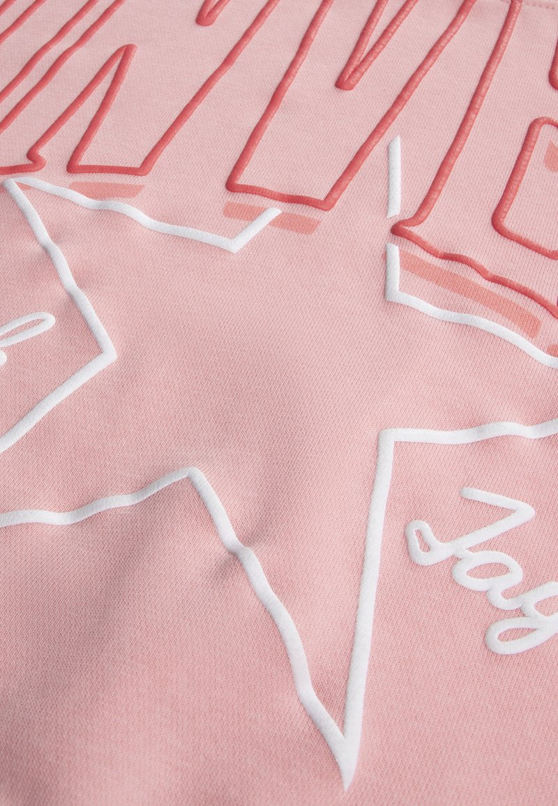 Converse Girls Relaxed Boxy Graphic Crew Neck Sweatshirt In Pink