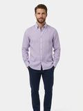 Harmont & Blaine Mens Linen Long Sleeve Shirt In Purple