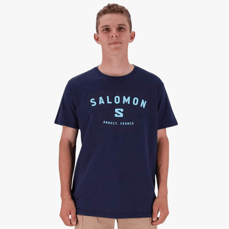 Salomon Mens Alphine Short Sleeve Blue Nights Tee