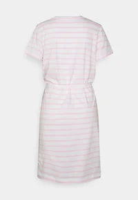 Tommy Hilfiger Womens Cool Stp C-Nk Short Sleeve Stripe Dress In White/Pink