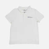 Ben Sherman Boys Romford Short Sleeves Golfer In Ivory