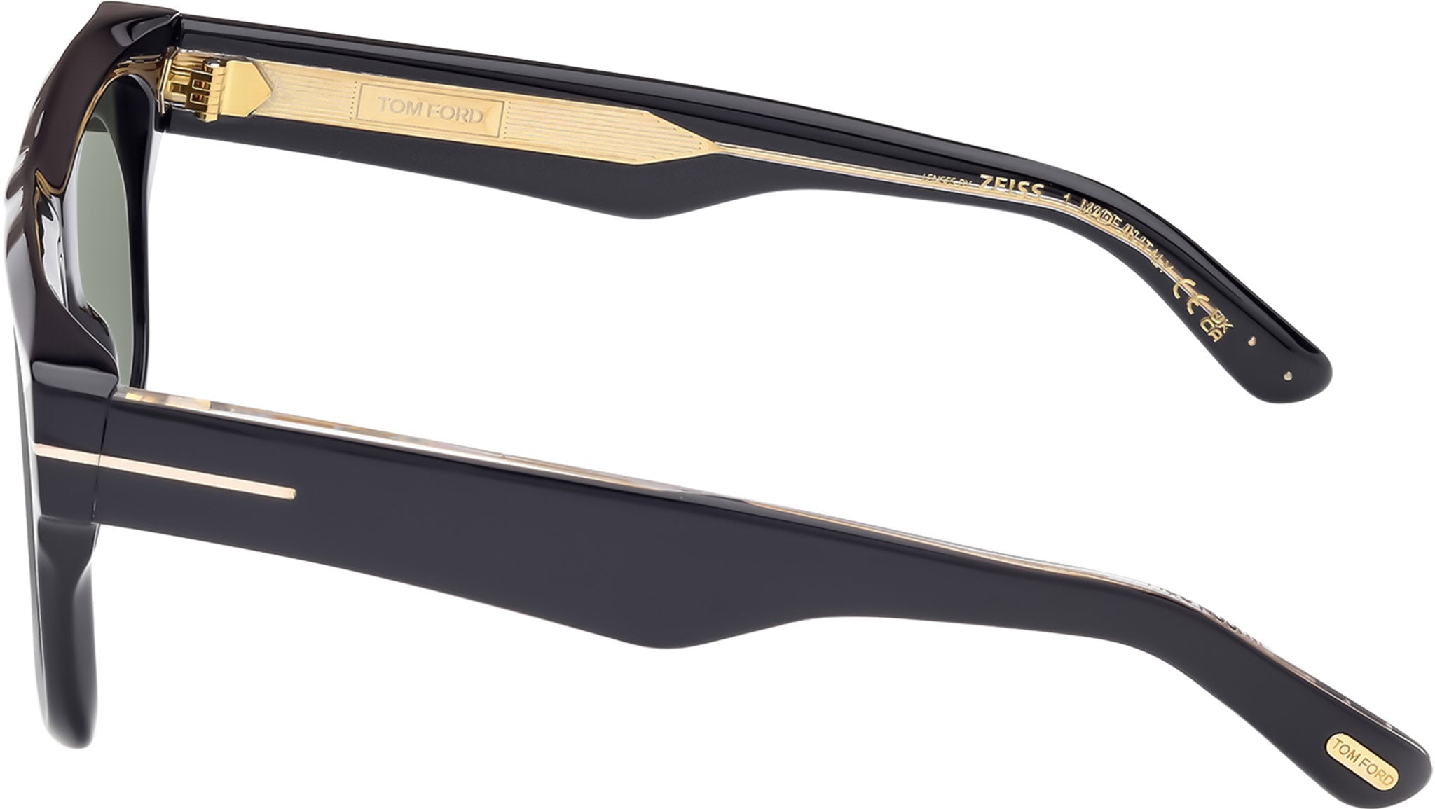 Tom Ford Unisex Sunglasses In Shiny Black
