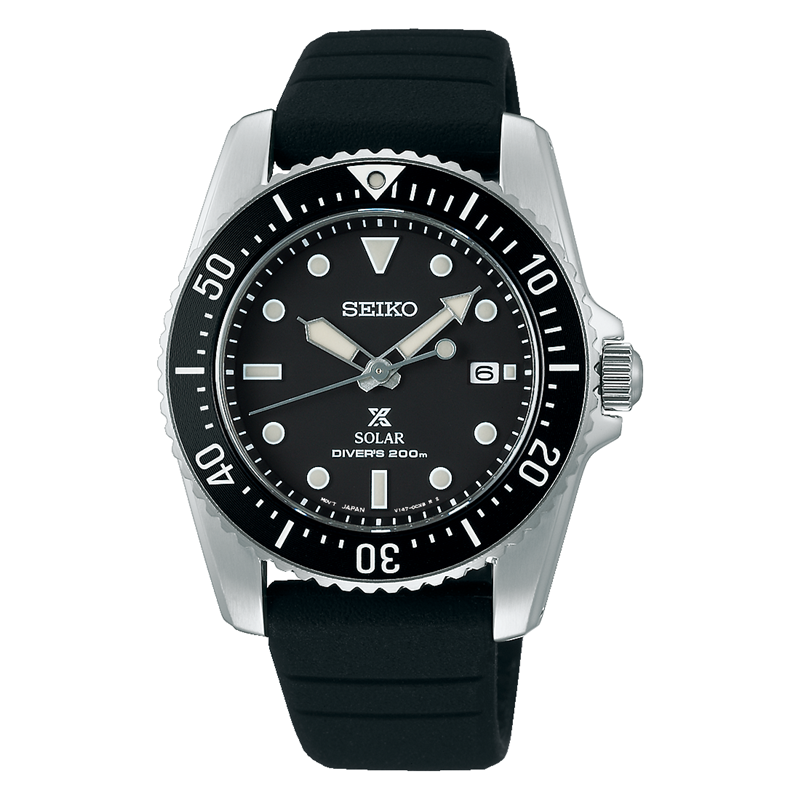 Seiko Gents Divers Black/Silver Watch