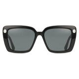 Swarovski Square Gems Detailing Womens Sunglasses In Black