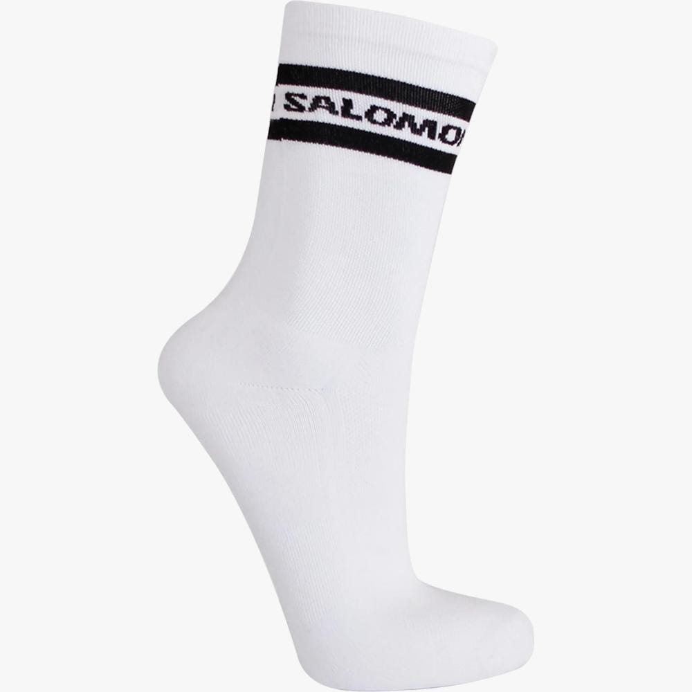 Salomon Mens Sporty Crew Socks In White