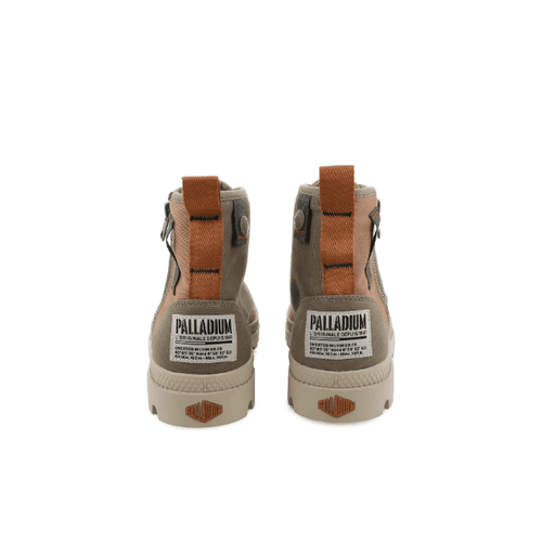Palladium Mens Pampa Detroit Zip Hi Shoes Dusky Green/Brown