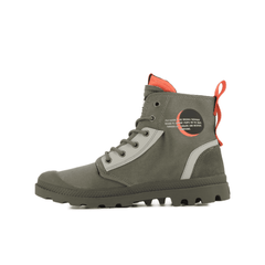 Palladuim Mens Pampa Hi Dare Zip Shoes Olive