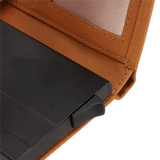 Bossi Mech Buff Leather Card Wallet In Cognac