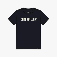 Caterpillar Black Puff Print Tee