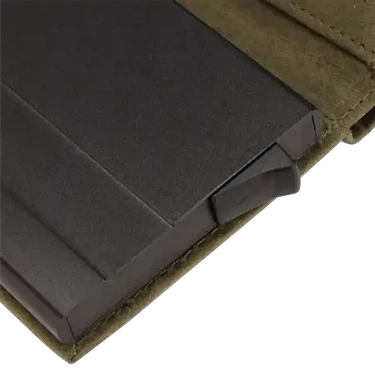 Bossi Mech Leather Card Holder in Green