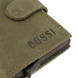 Bossi Mech Leather Card Holder in Green